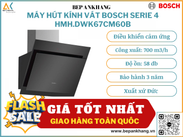 MÁY HÚT MÙI MẶT KÍNH NGHIÊNG - 60CM HMH.DWK67CM60B - SERIE 4